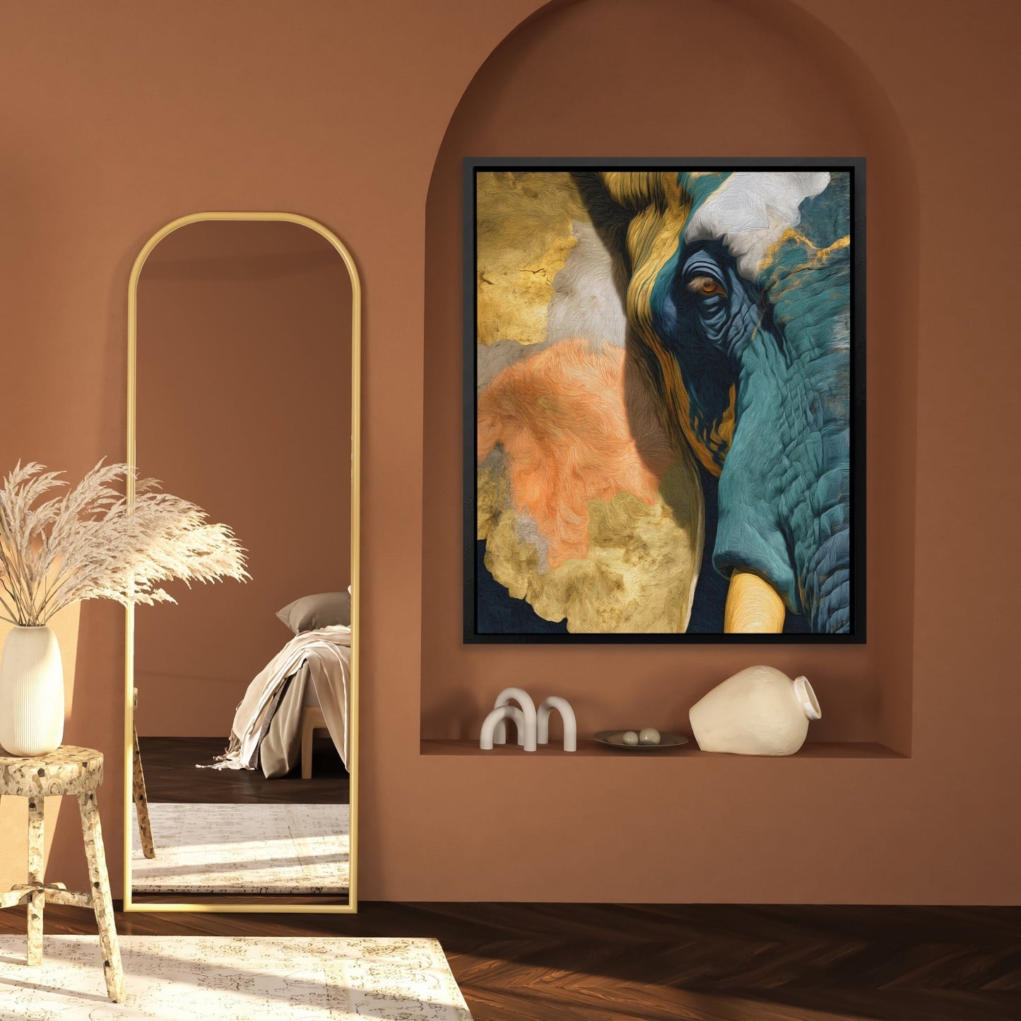 Elephant Ochre Embrace