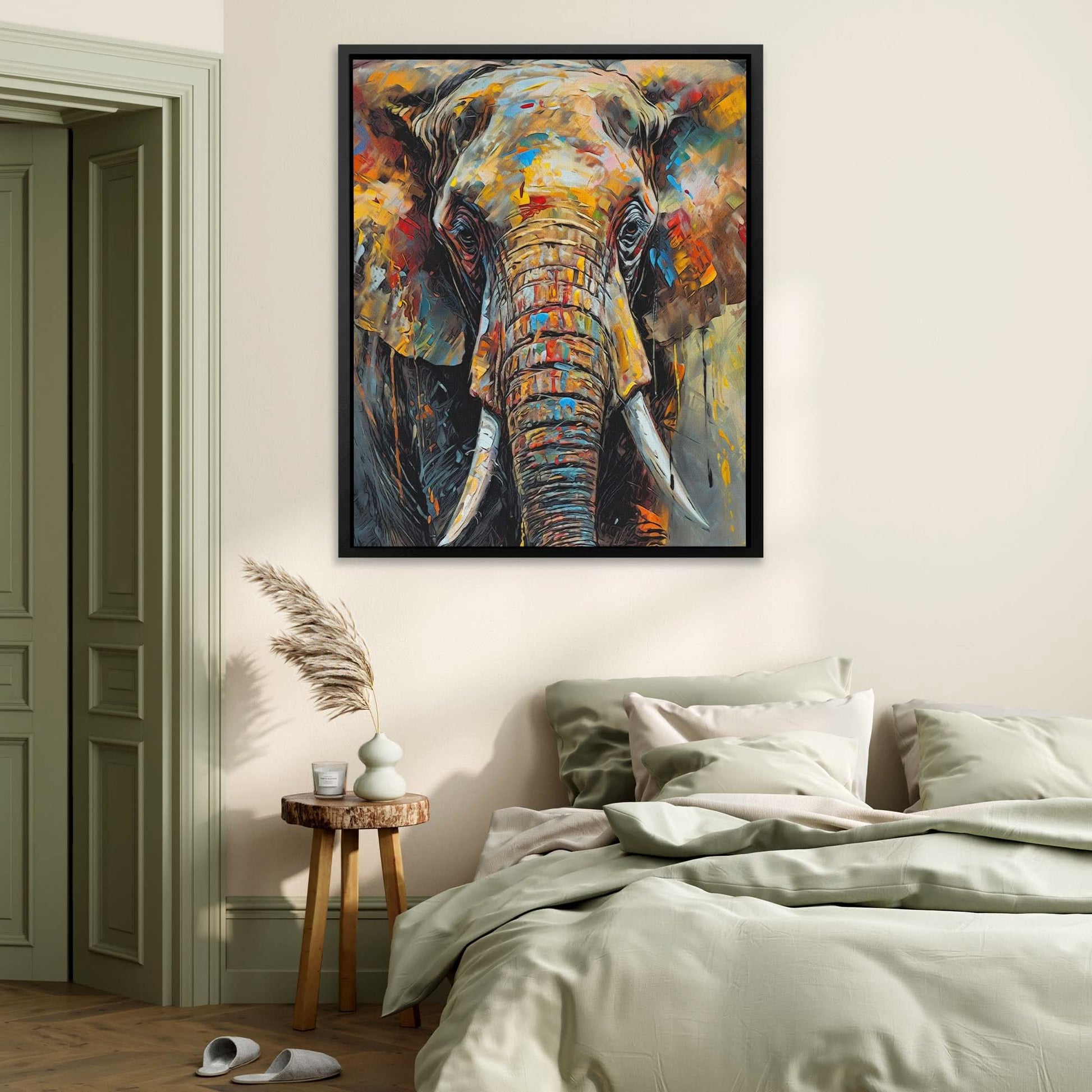 Elephant's Memory - Wall Art in Black Frame