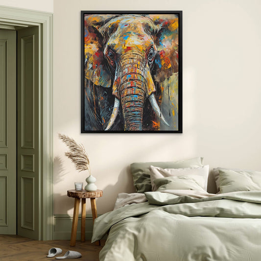 Elephant's Memory - Wall Art in Black Frame