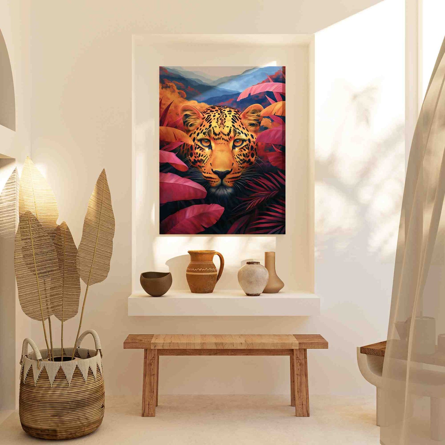 Ember Eyes - Watercolor Wall Art in Black Frame