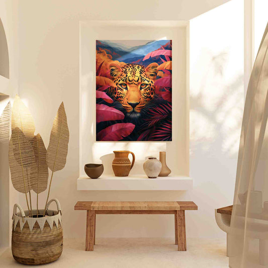 Ember Eyes - Watercolor Wall Art in Black Frame