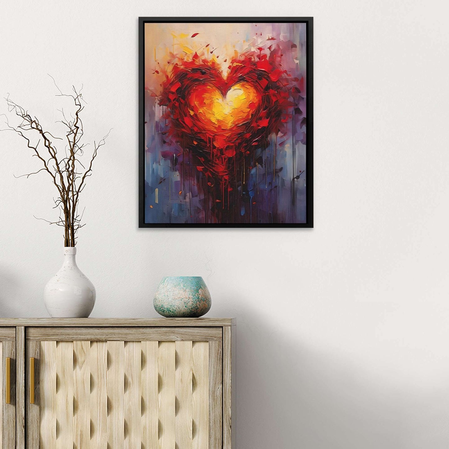 Ember of Love - Red Canvas Wall Art