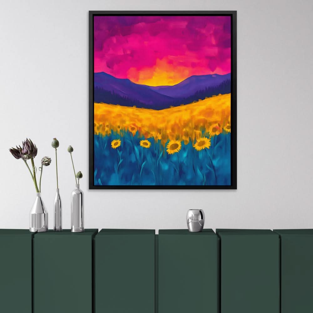 Ember Skies - Floral Art for Bedroom