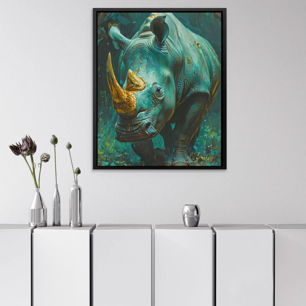 Emerald Behemoth - Green Canvas Wall Art