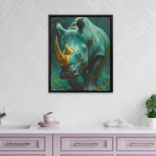 Emerald Behemoth - Wall Art in Black Frame