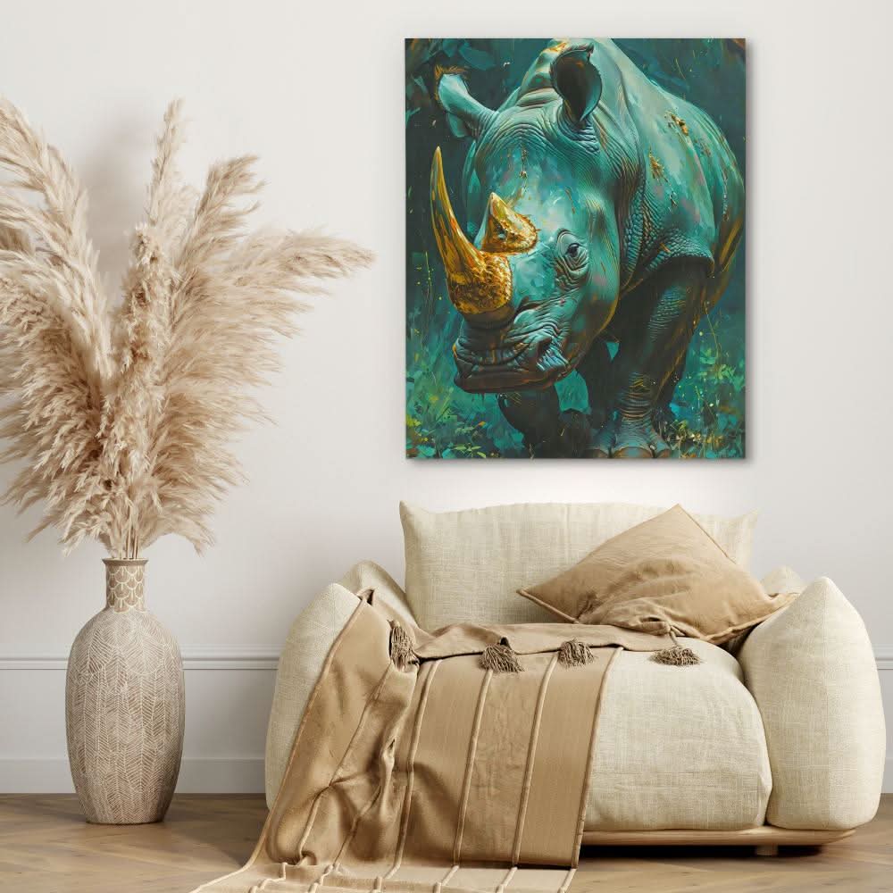 Emerald Behemoth - Green Animals Canvas Print
