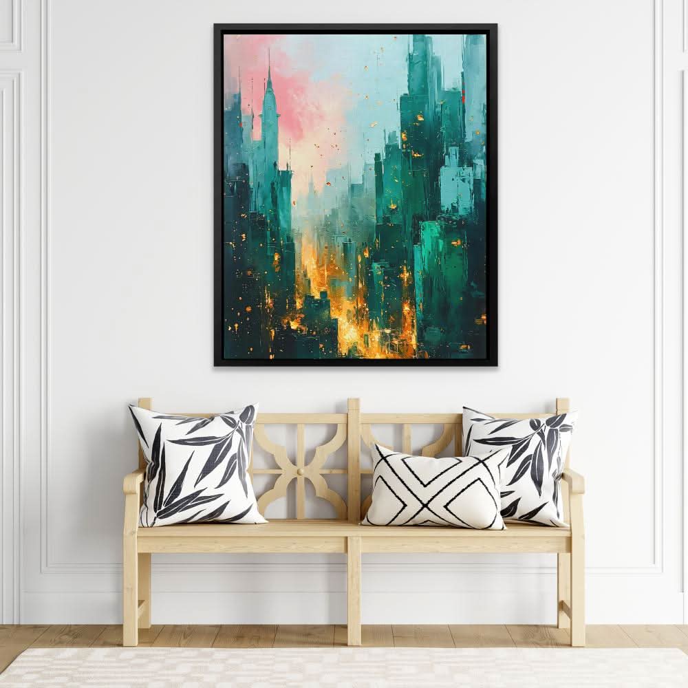 Emerald City - Gold Canvas Wall Art