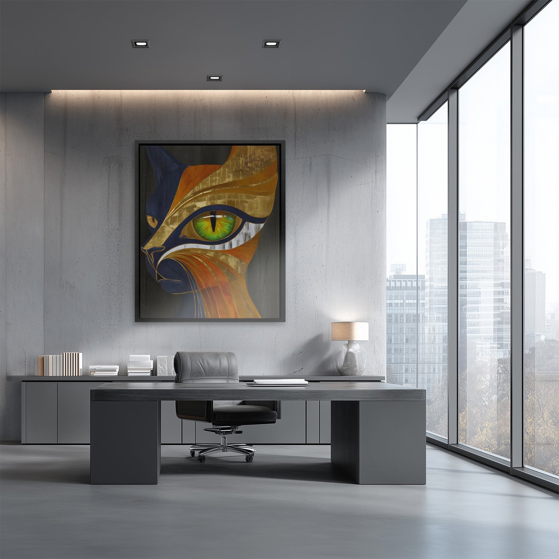 Emerald Eye Sphinx - Luxury Wall Art