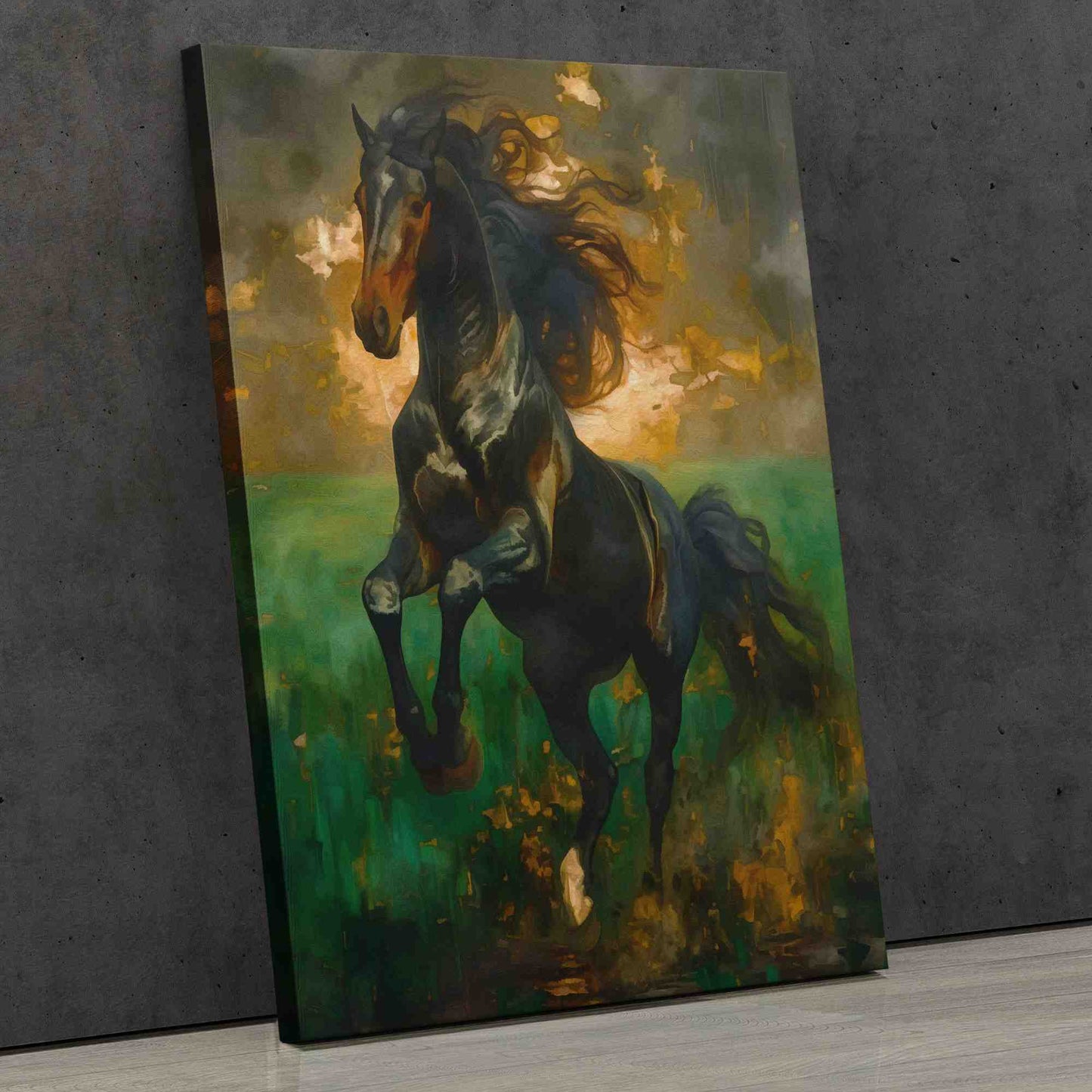 Emerald Gallop - Earth Tones Wall Art