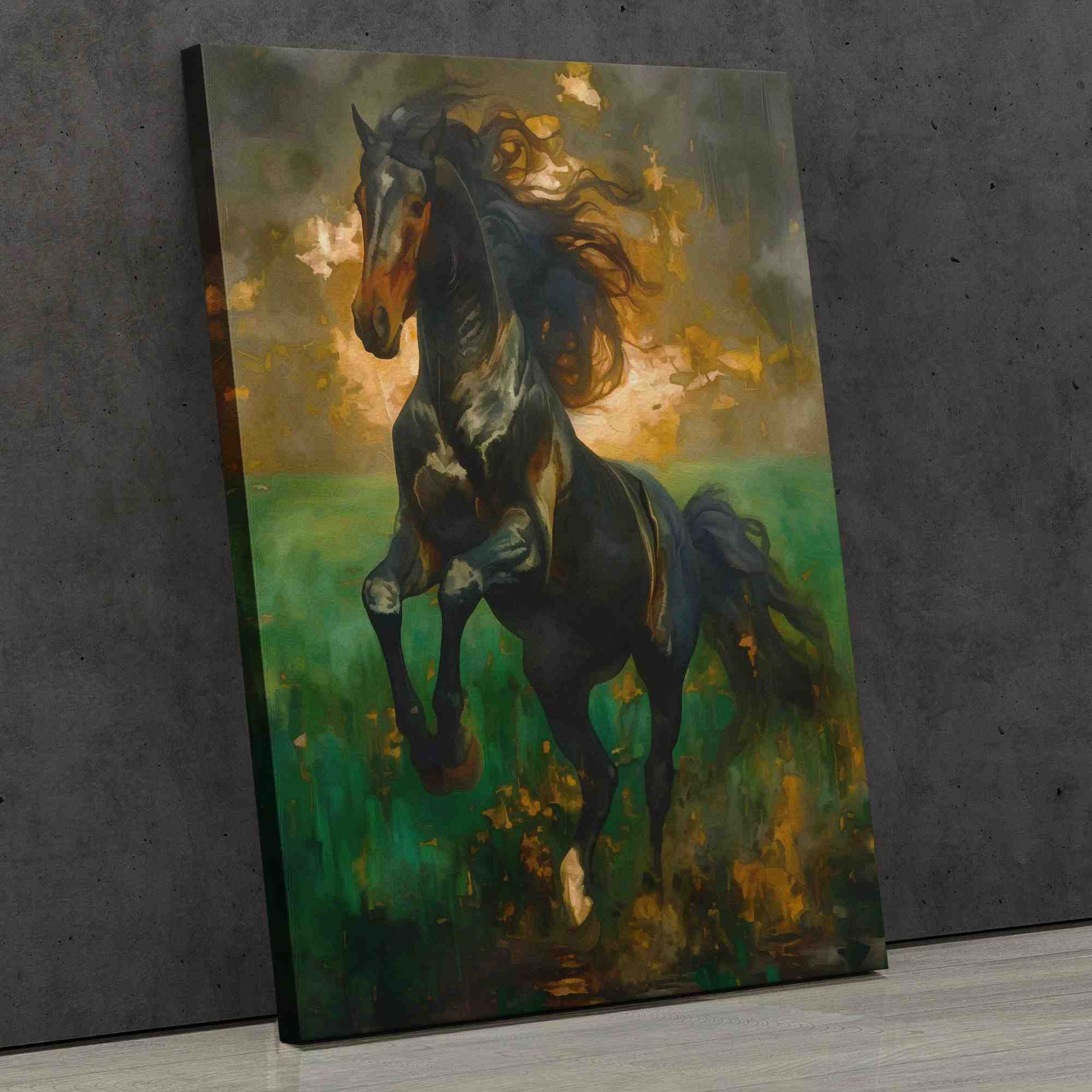 Emerald Gallop - Earth Tones Wall Art