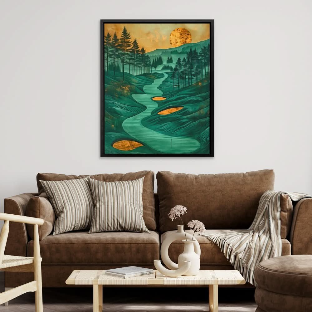Emerald Golf Course - Large Modern Canvas Print