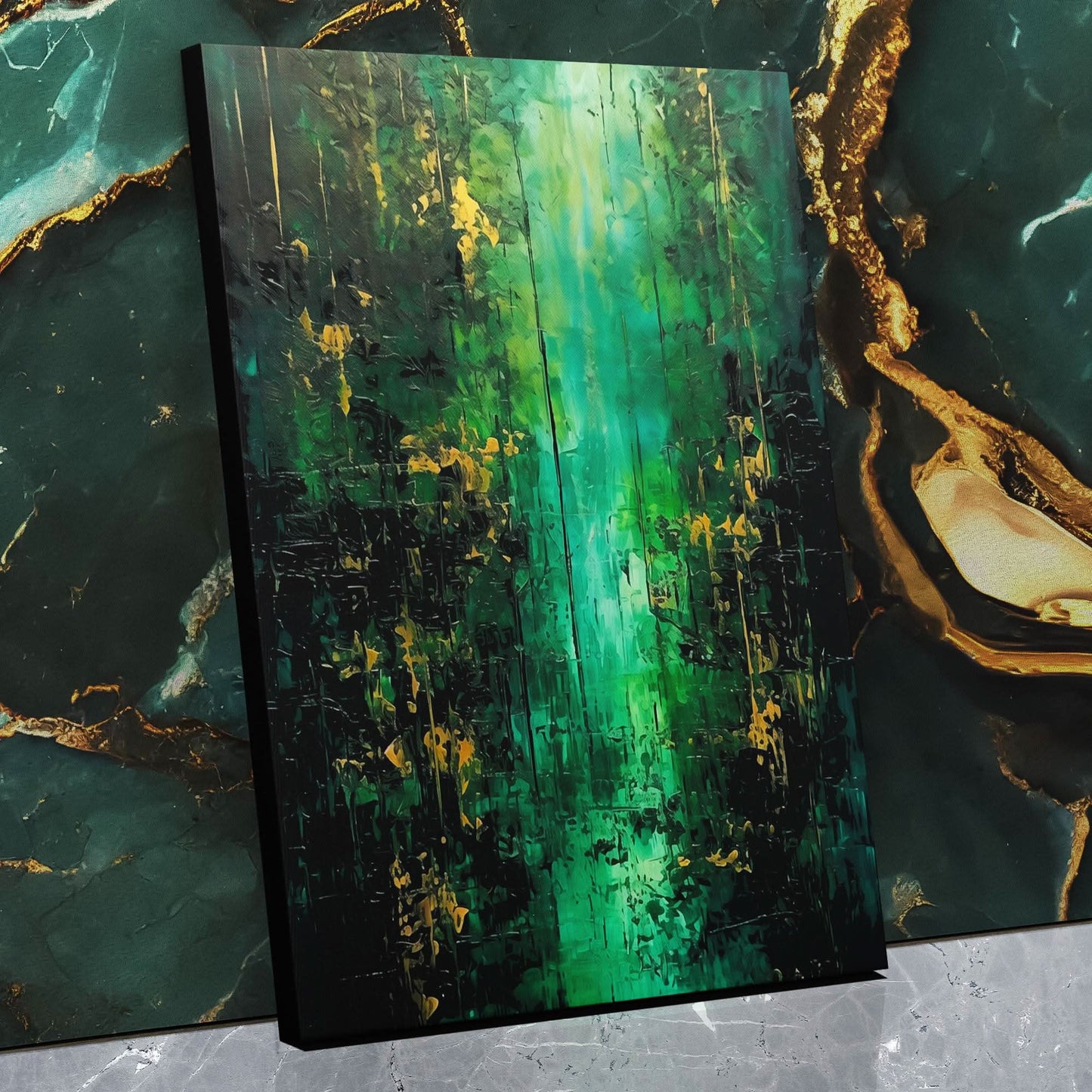 Emerald Mist - Green Canvas Print