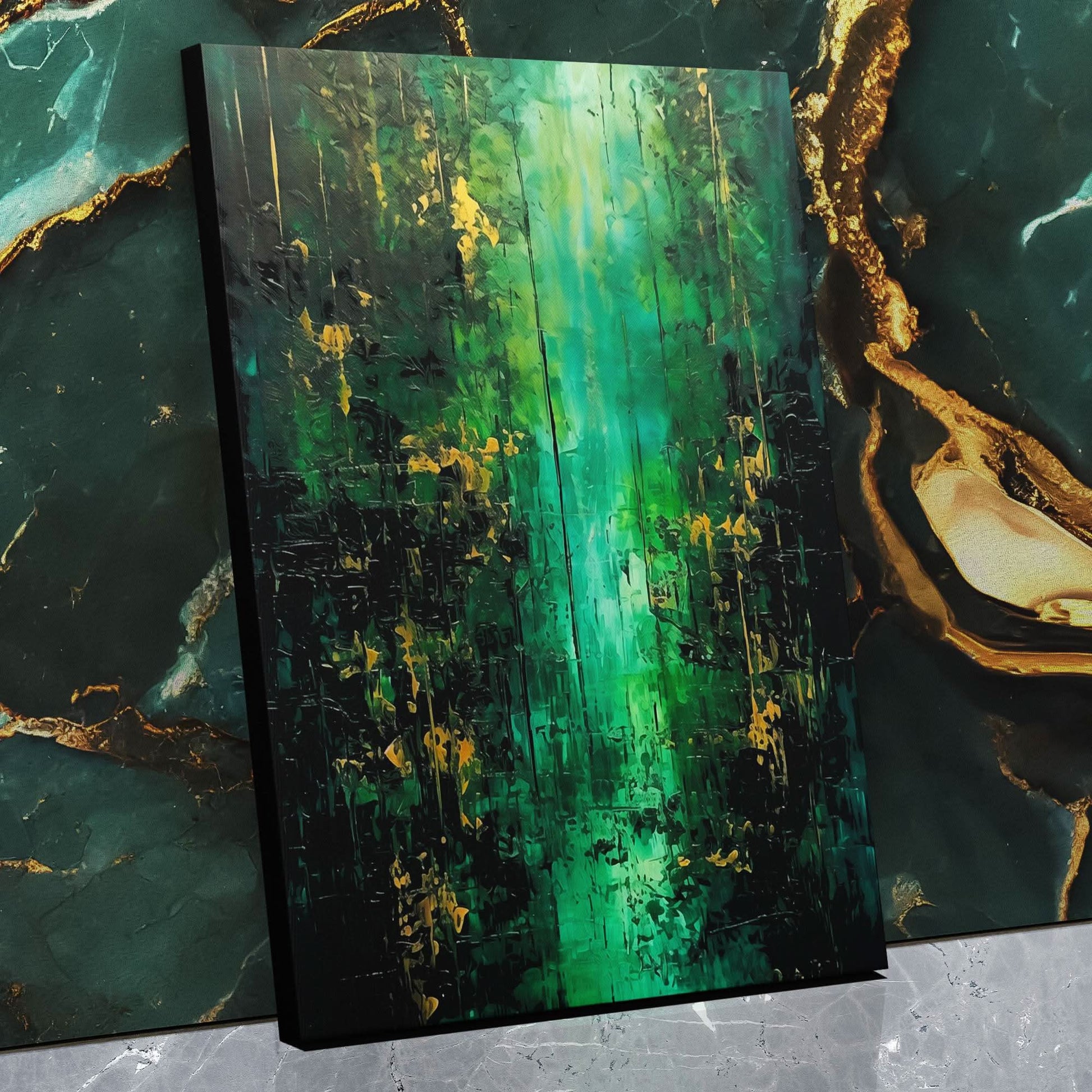 Emerald Mist - Green Canvas Print