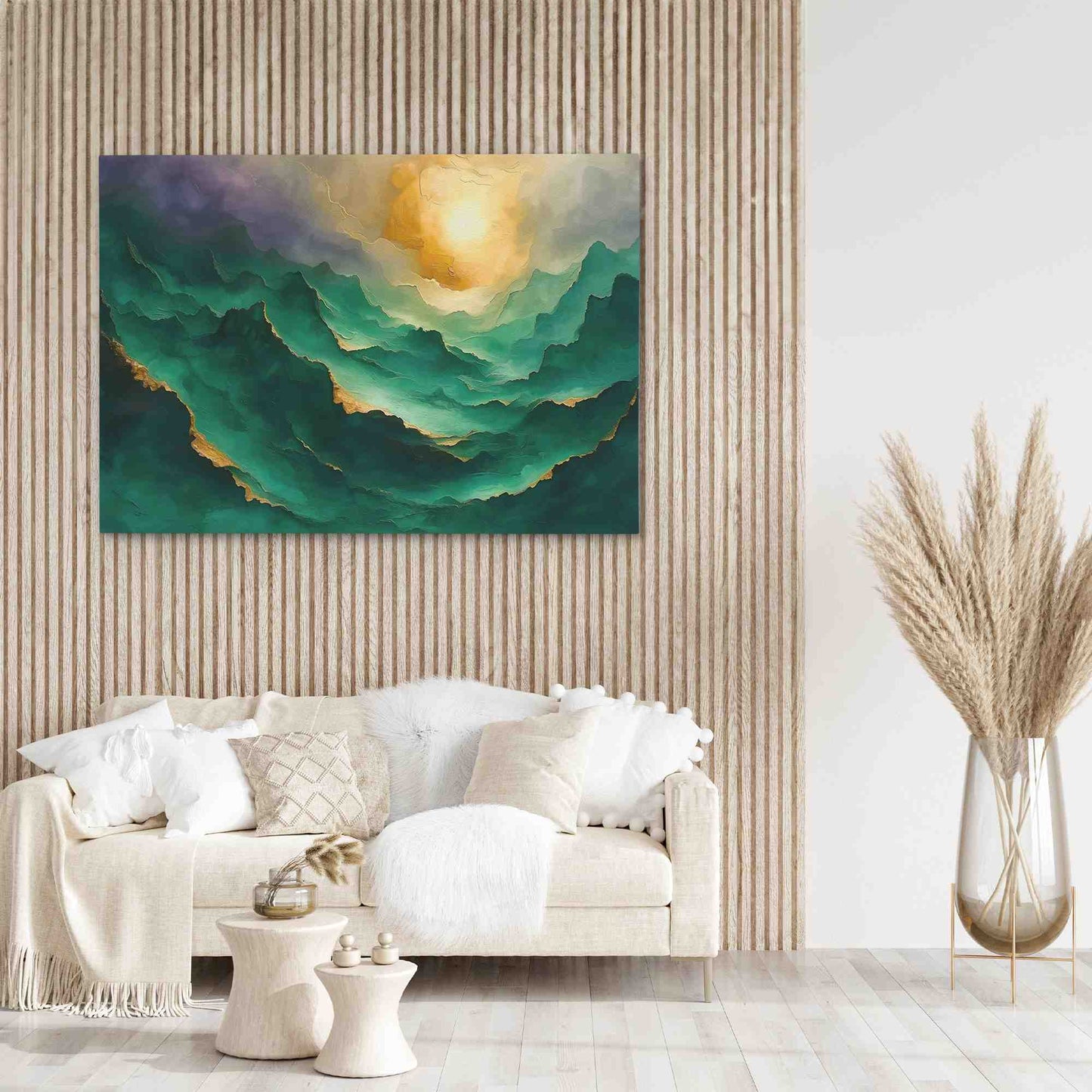 Emerald Mountaintops - Emerald Art for Hallway