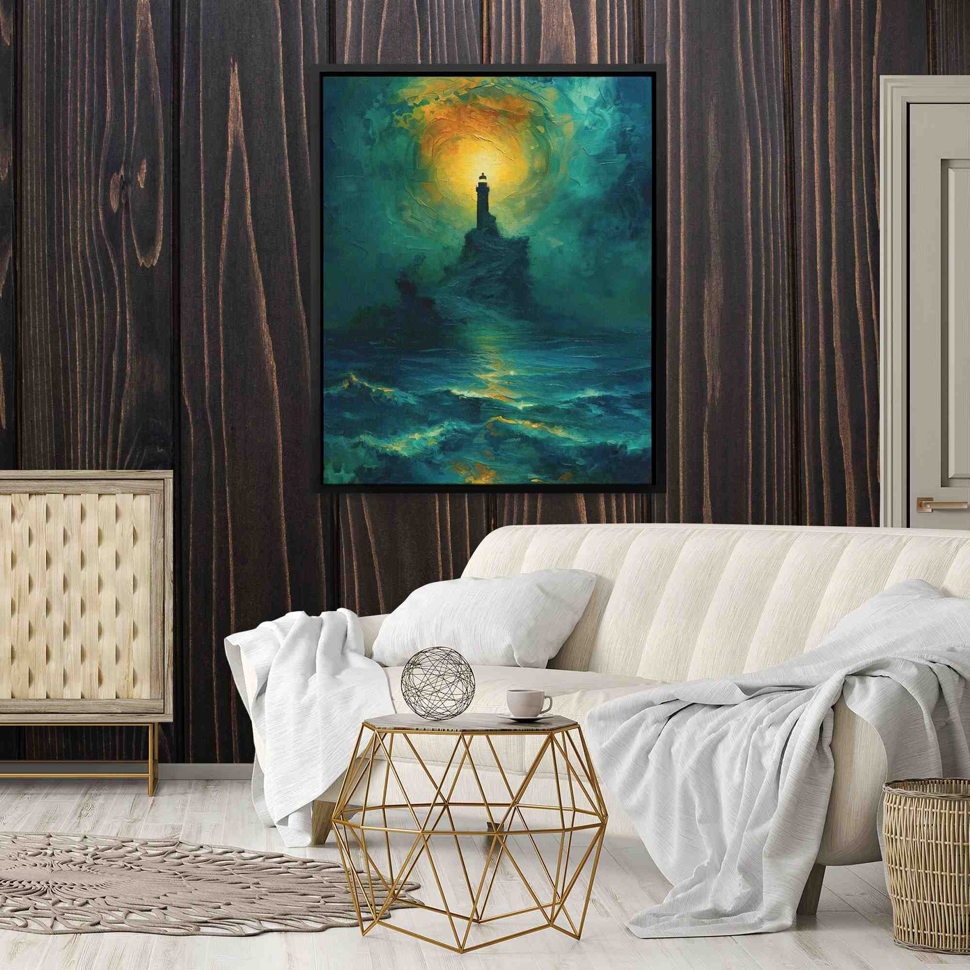 Emerald Night Sky - Green Celestial Canvas Print