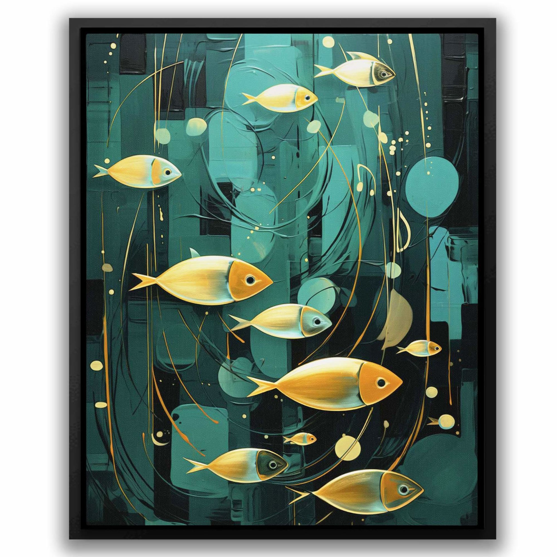 Emerald Oasis - Large Abstract Canvas Print