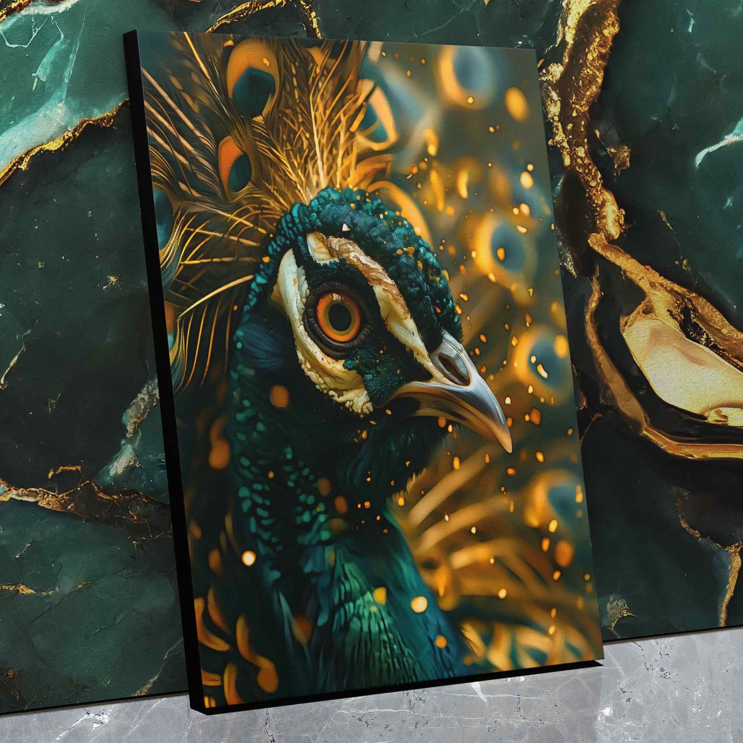Emerald Peacock - Green Wall Art