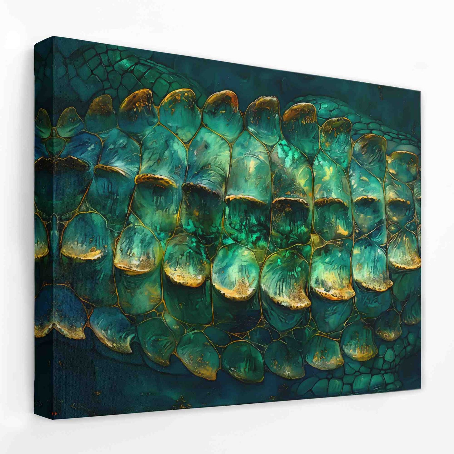 Emerald Scales - Alligator Canvas Wall Art