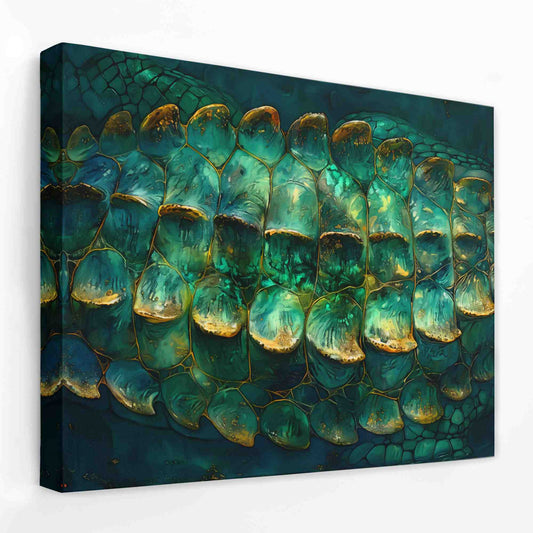 Emerald Scales - Alligator Canvas Wall Art