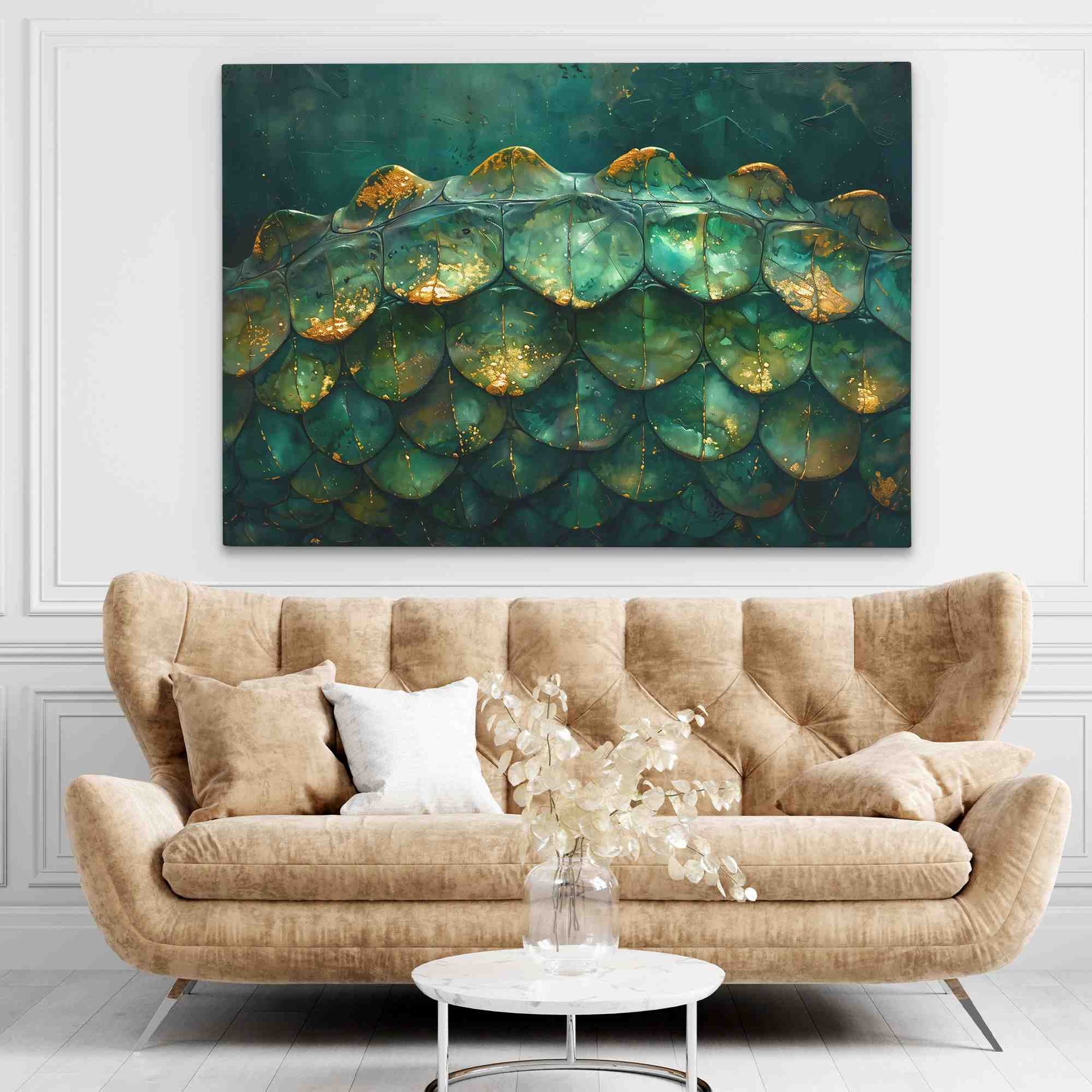 Emerald Spine - Animals Wall Art in Black Frame