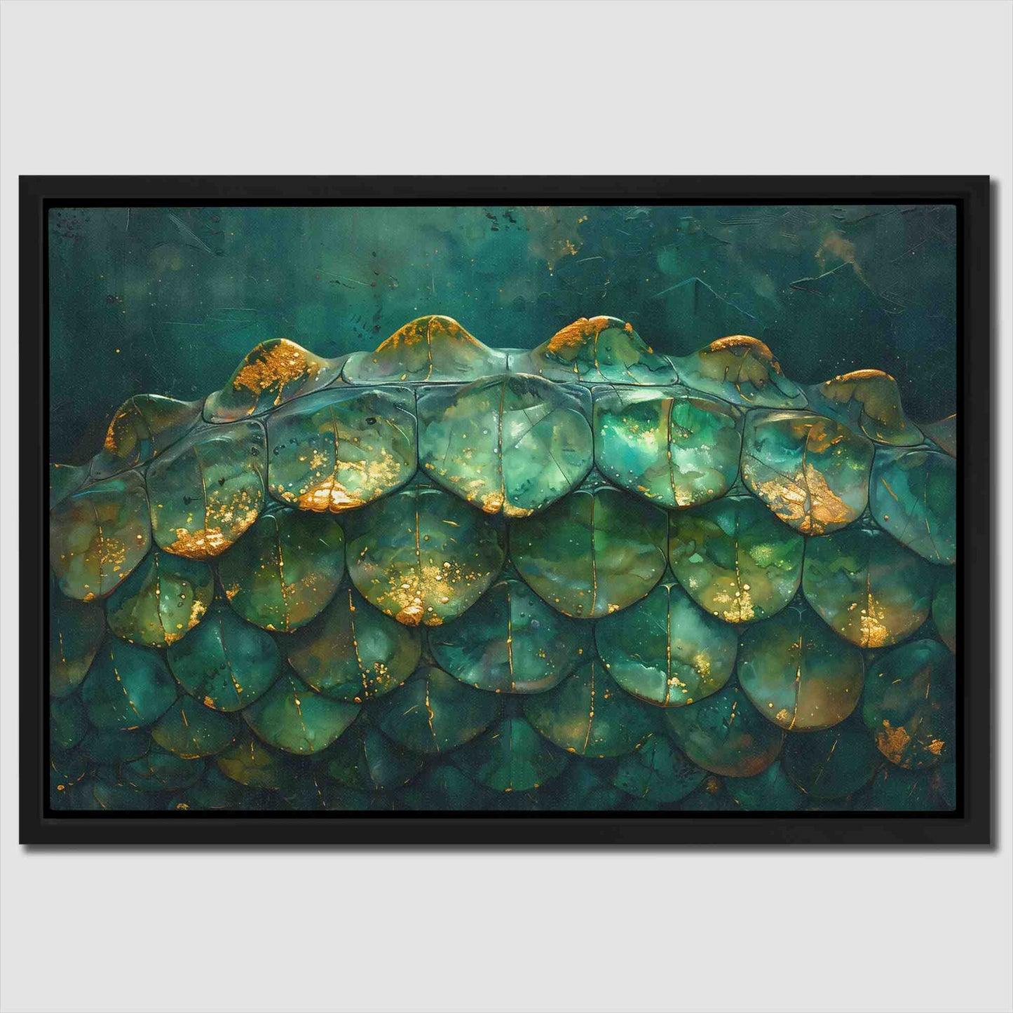 Emerald Spine - Green Animals Canvas Print