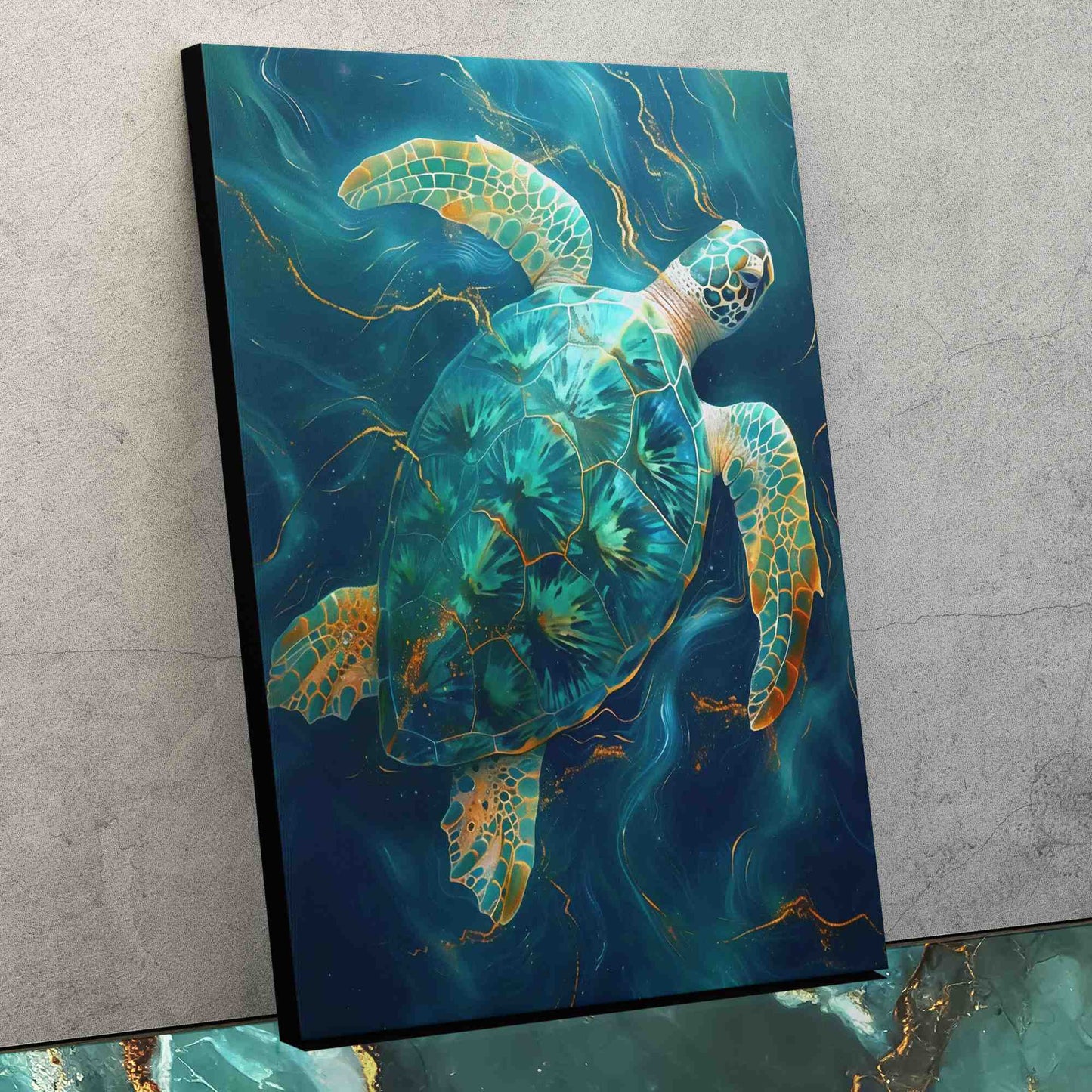Emerald Tortoise - Green Wall Art