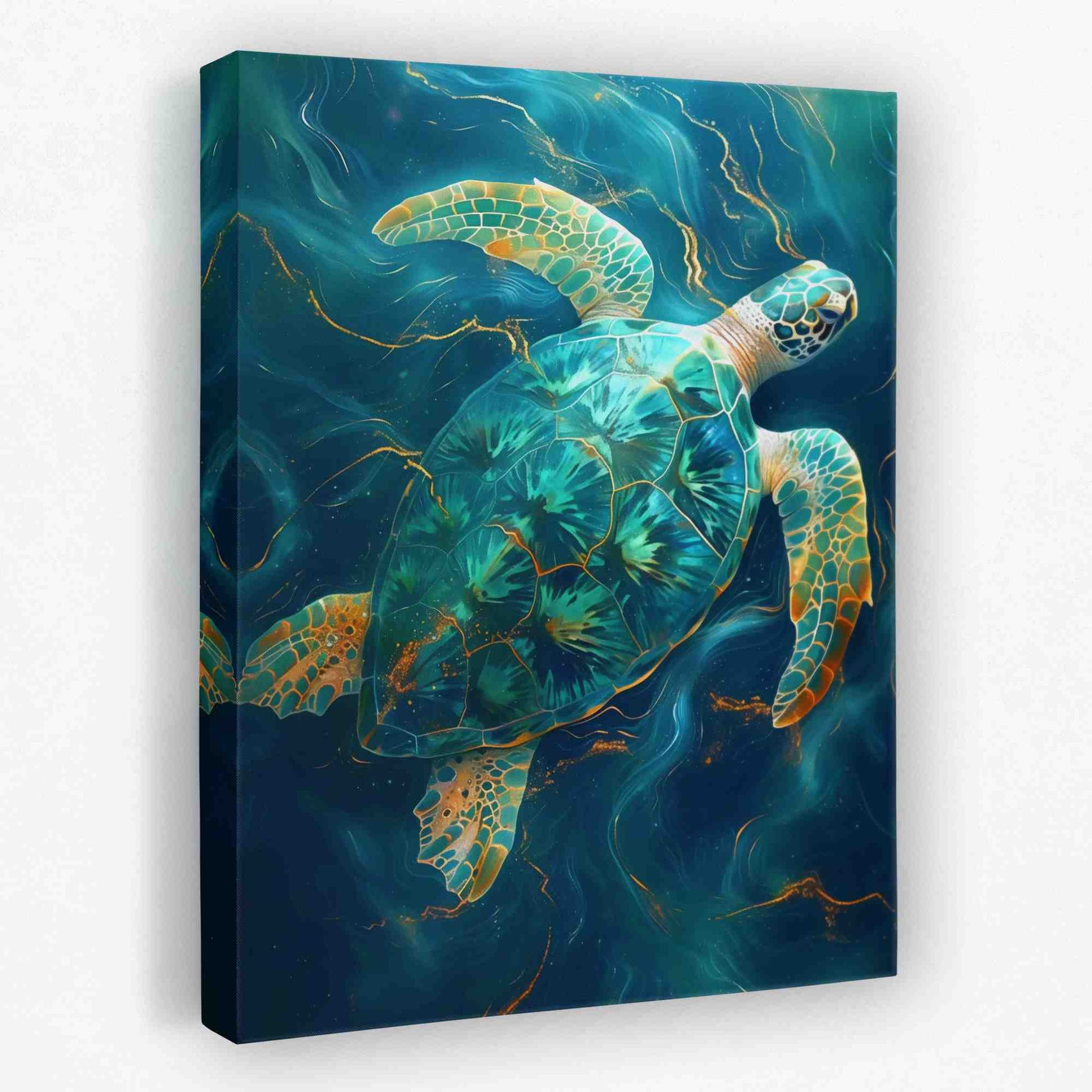 Emerald Tortoise - Animals Canvas Wall Art