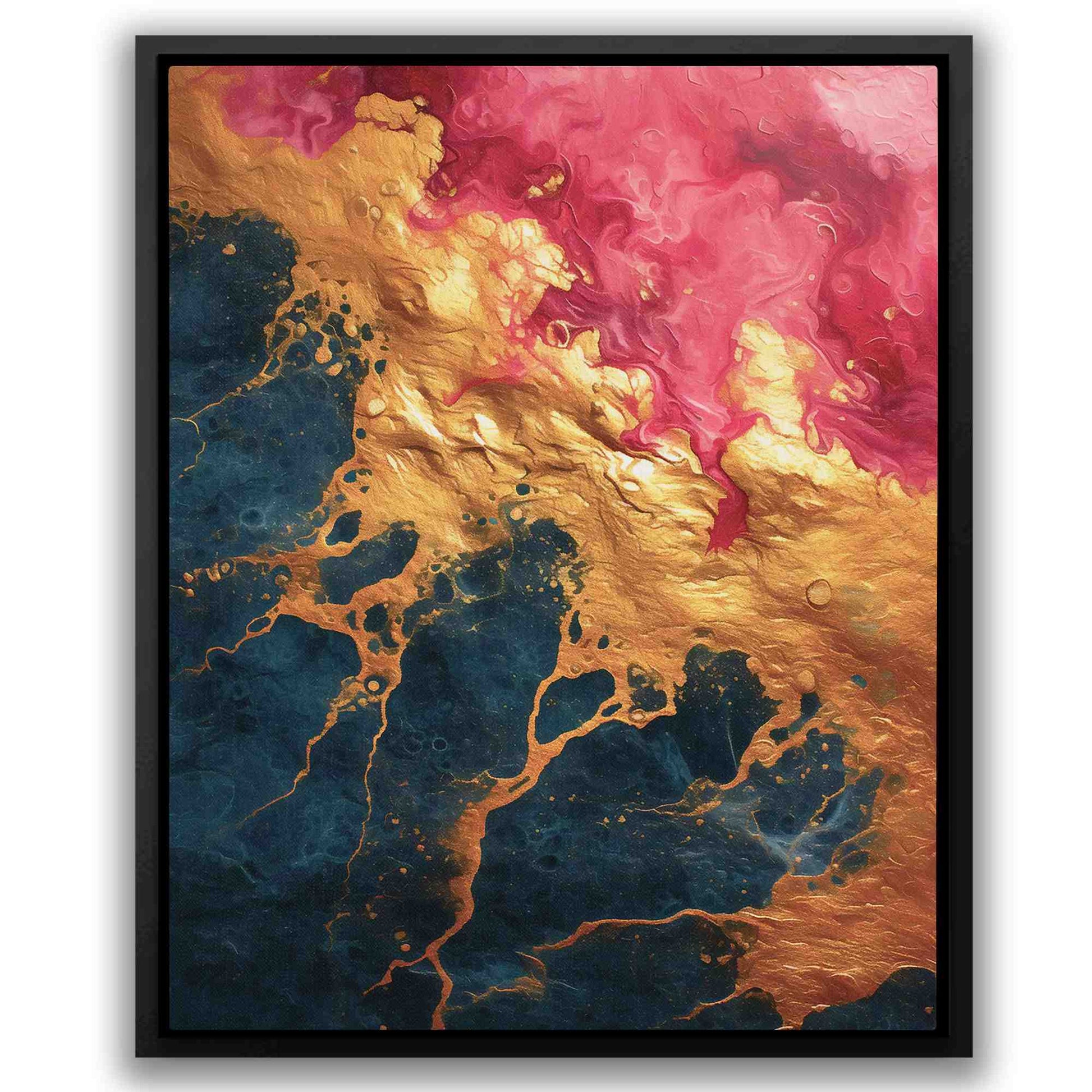Emotional Gold - Gold Fuchsia Canvas Print