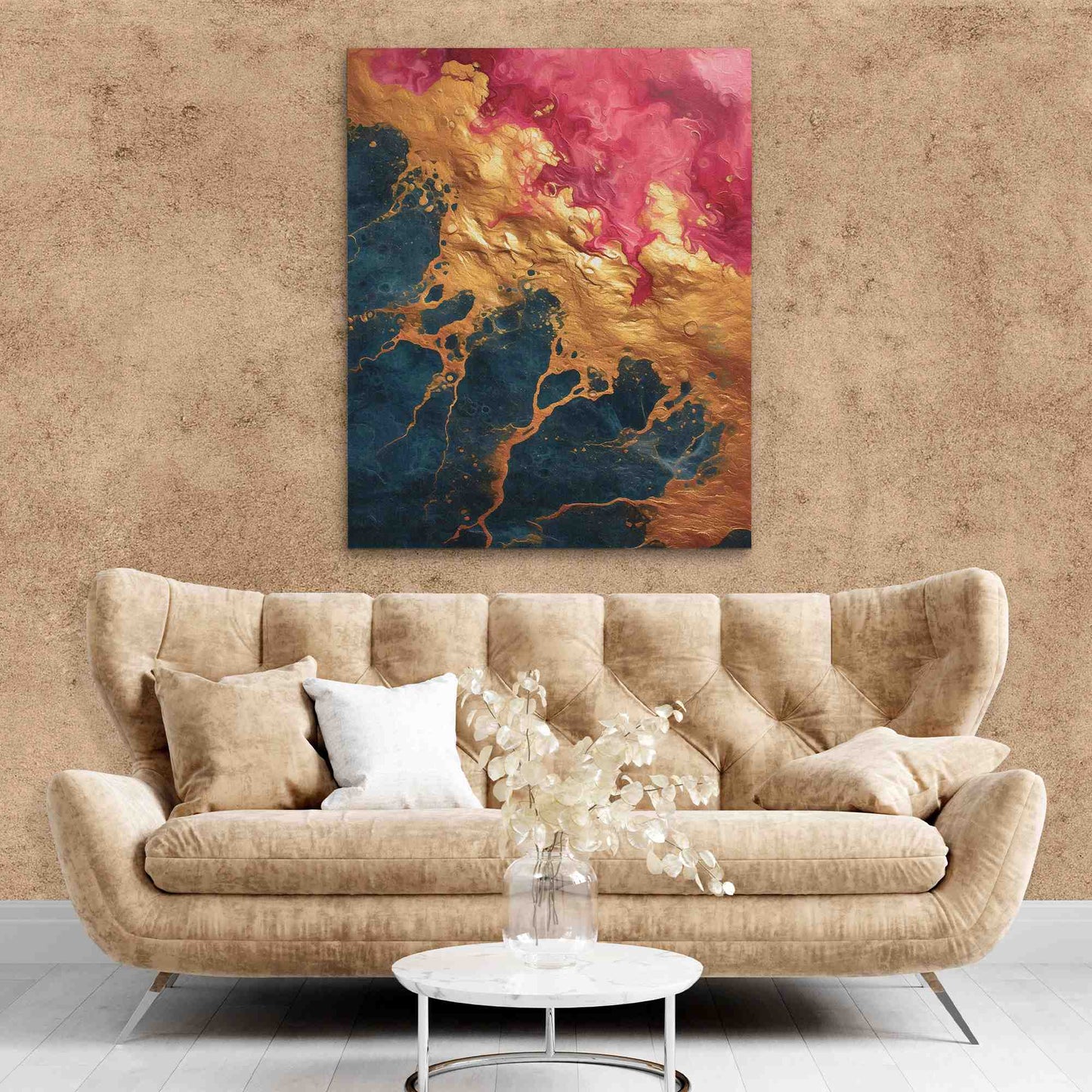 Emotional Gold - Abstract Gold Canvas Wall Art