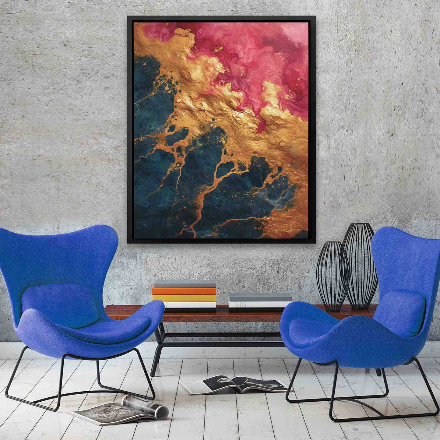 Emotional Gold - Blue and Gold Art