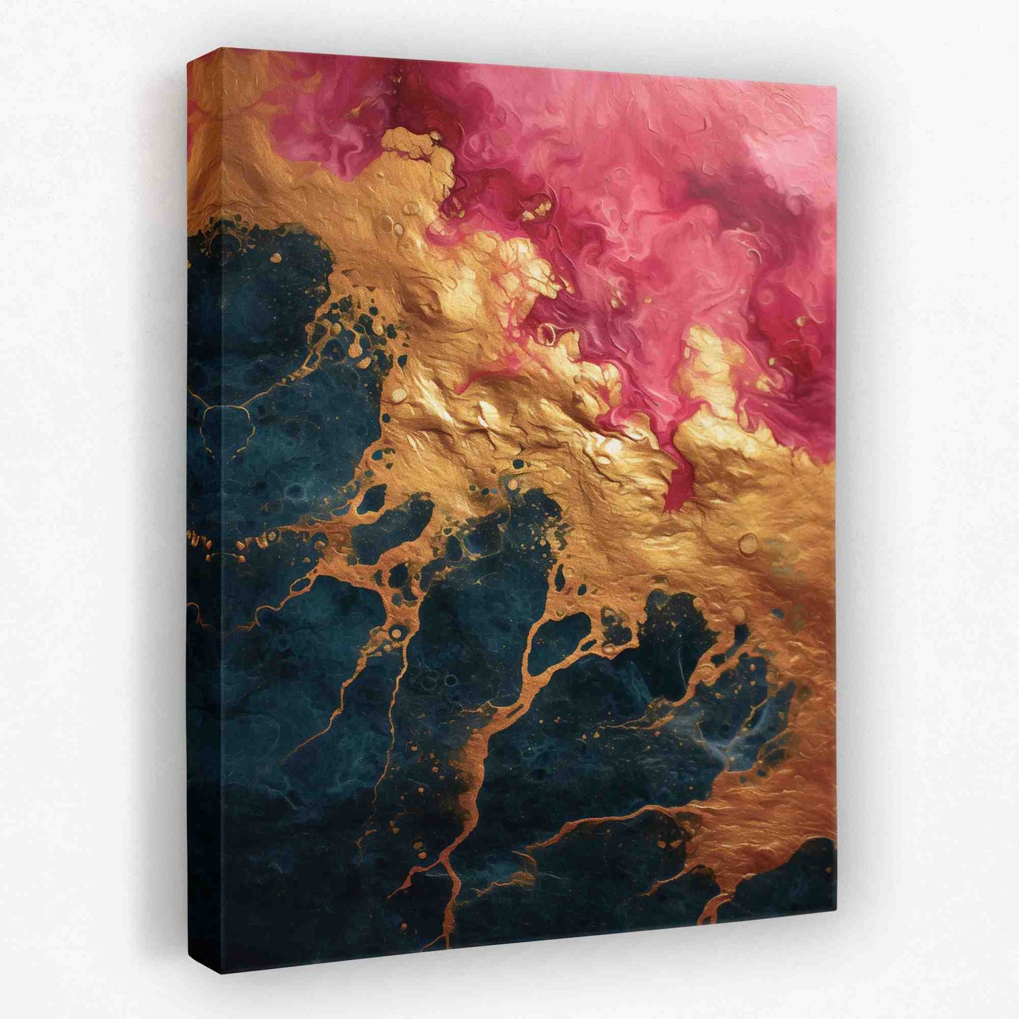 Emotional Gold - Blue and Gold Canvas Wall Art