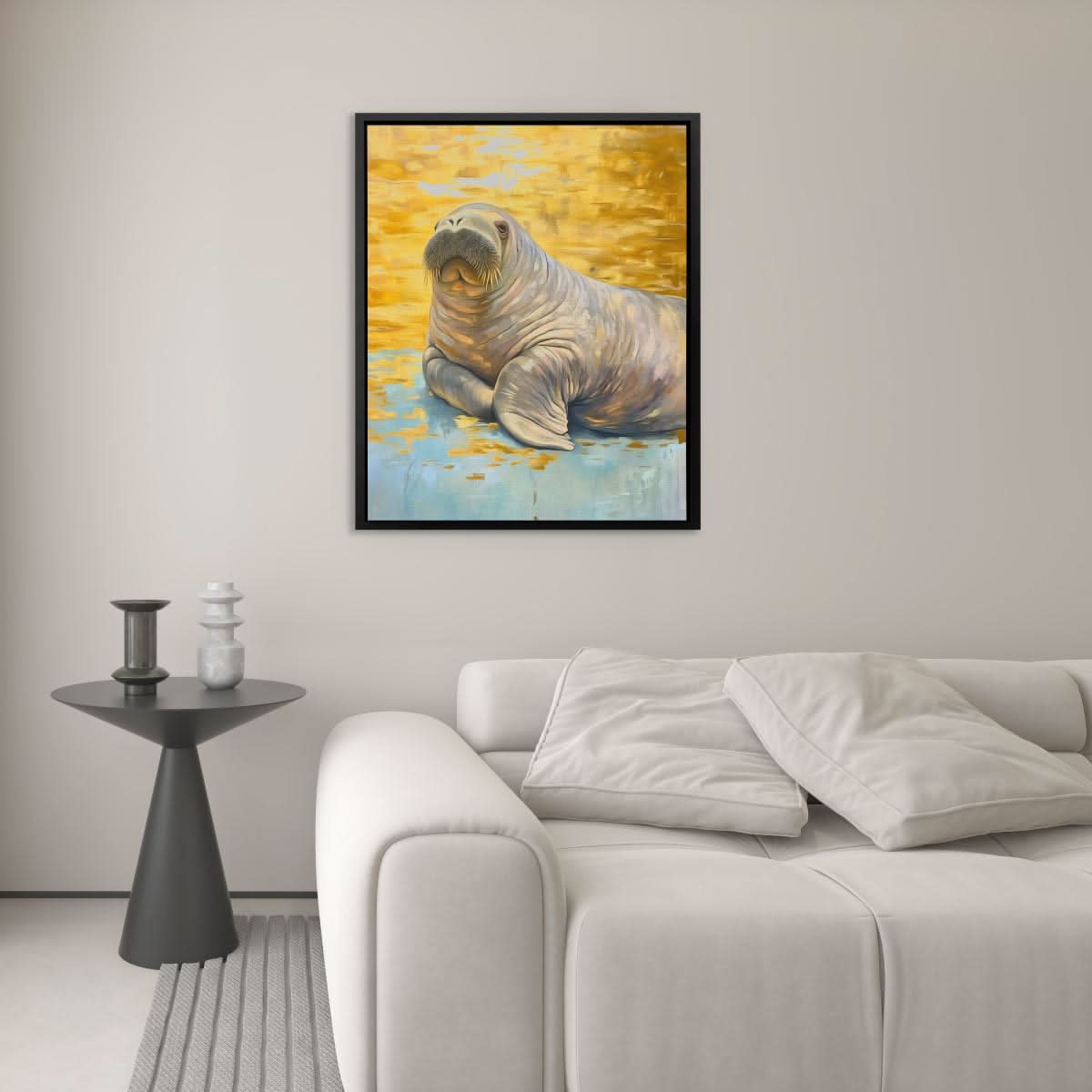 Emperor of the Ice - Beige Canvas Wall Art