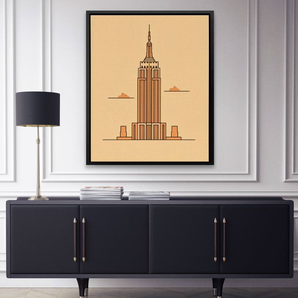 Empire State - Modern Neutral Canvas Wall Art
