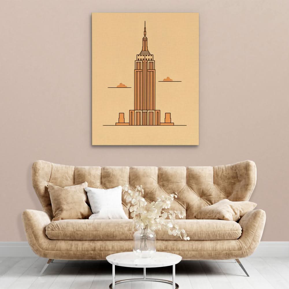 Empire State - Large Minimalist Canvas Print