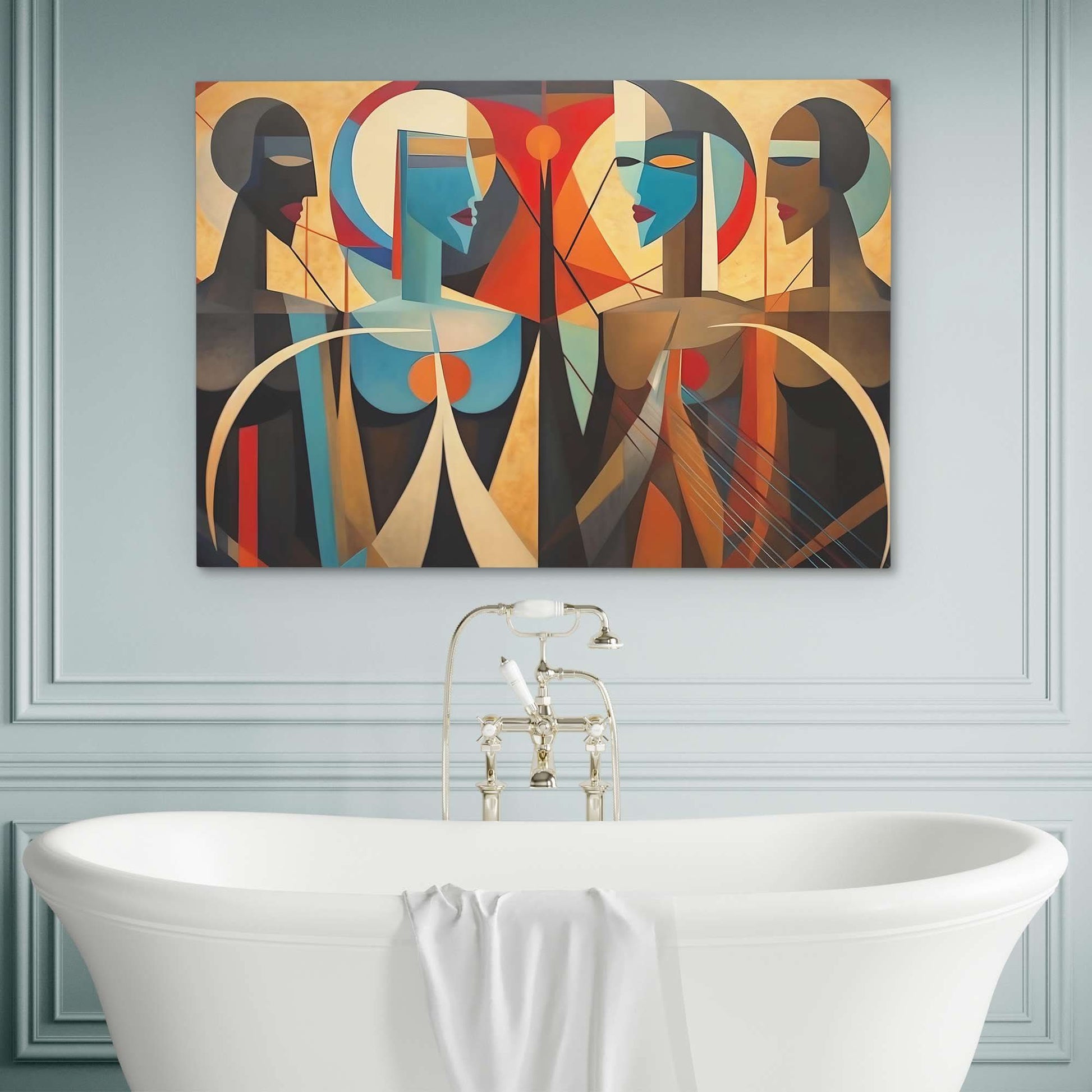 Empowering Discussions - Greek Wall Art in Black Frame