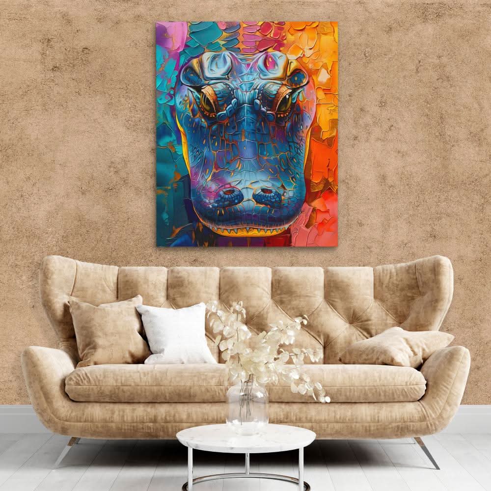 Enchanted Alligator - Large Abstract Canvas Print