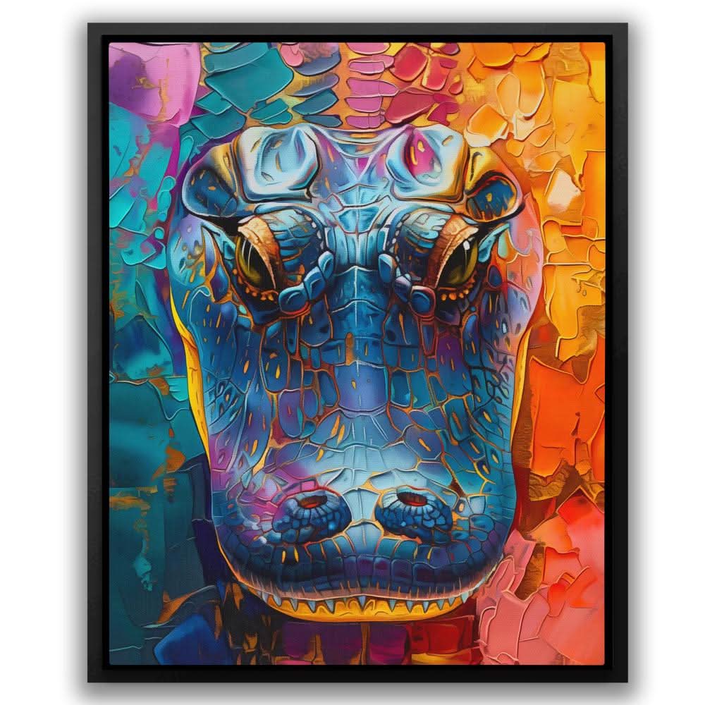Enchanted Alligator - Modern Colorful Canvas Wall Art