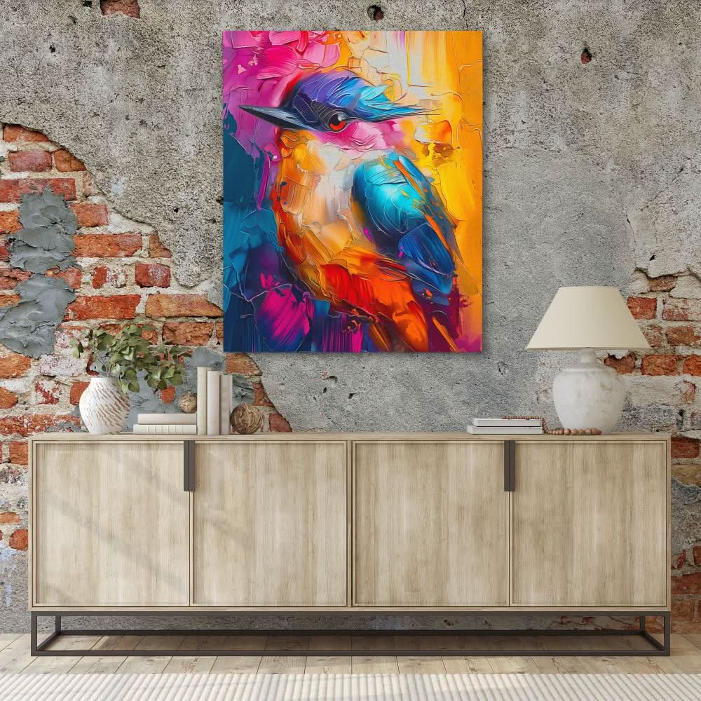 Enchanted Bird - Large Abstract Canvas Print