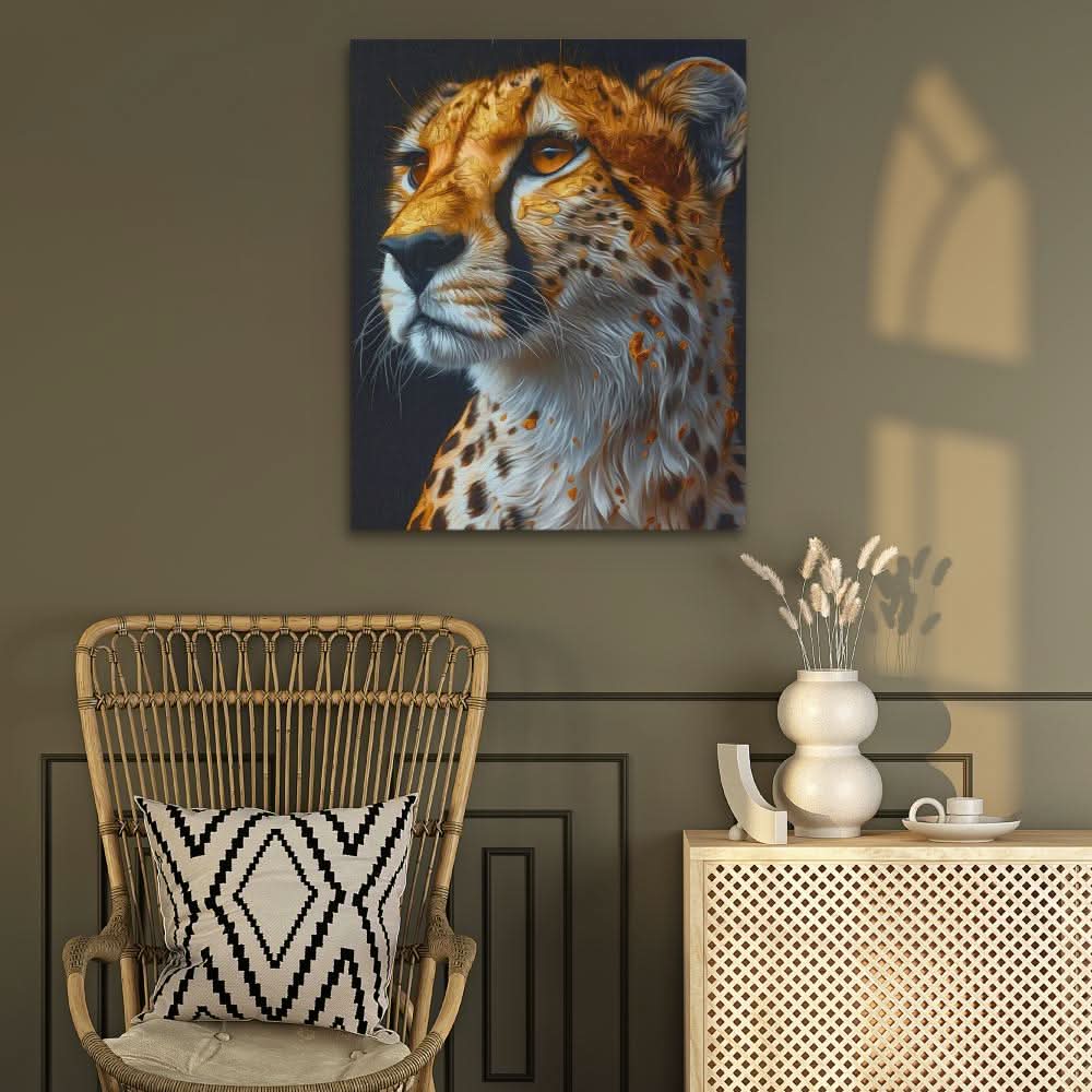 Enchanted Cheetah - Earth Tones Canvas Wall Art