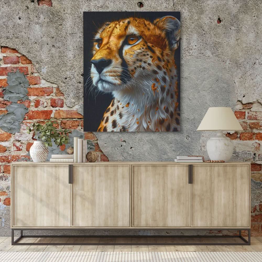 Enchanted Cheetah - Earth Tones Wall Art for Hallway