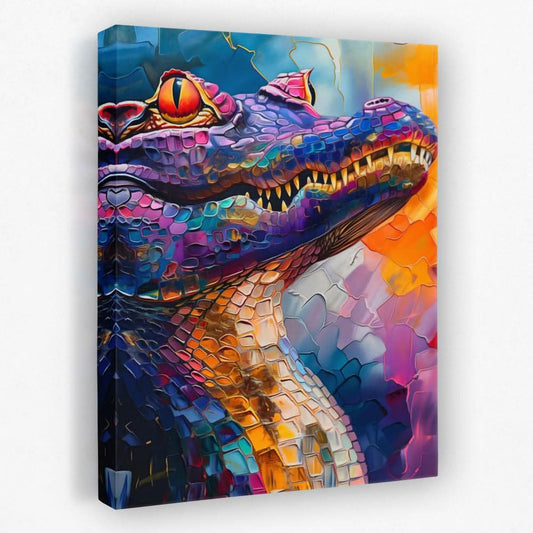 Enchanted Crocodile - Animals Canvas Wall Art