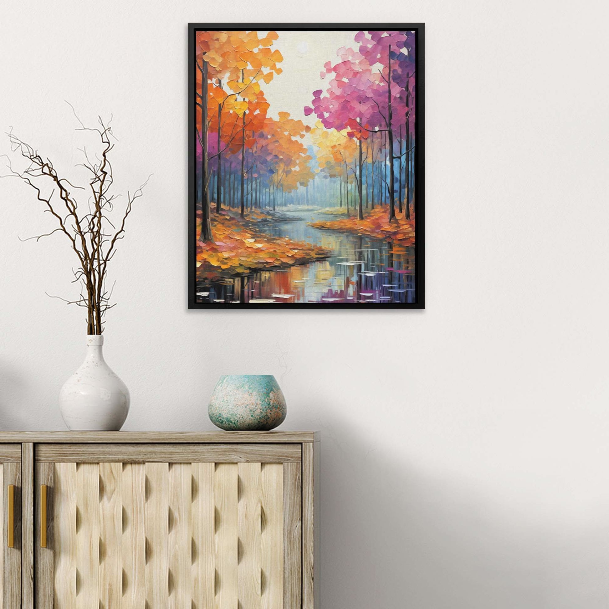 Enchanted Dream - Abstract Wall Art in Black Frame