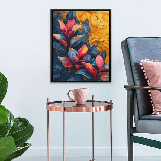Enchanted Echoes - Modern Wall Art in Black Frame