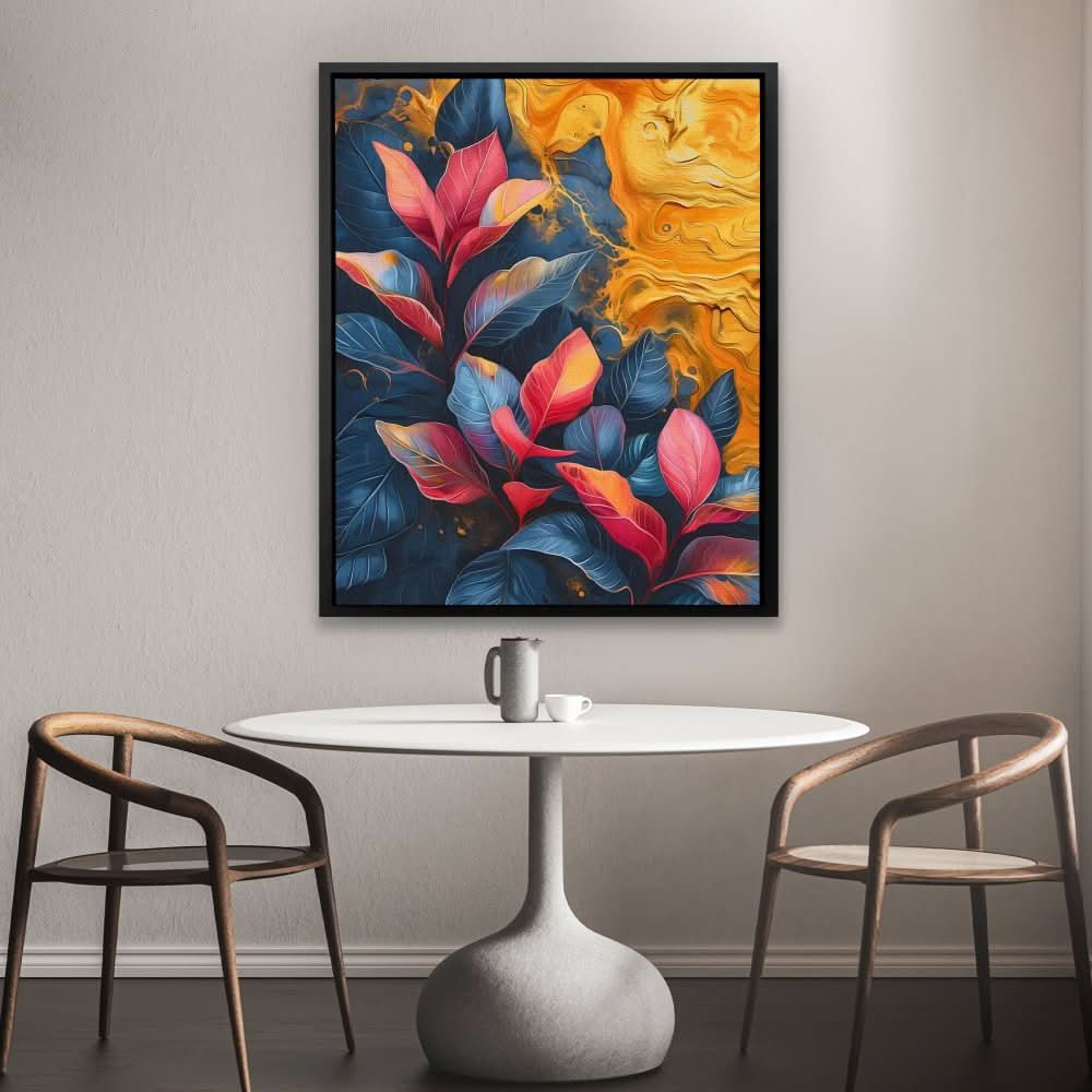 Enchanted Echoes - Floral Art for Home Office