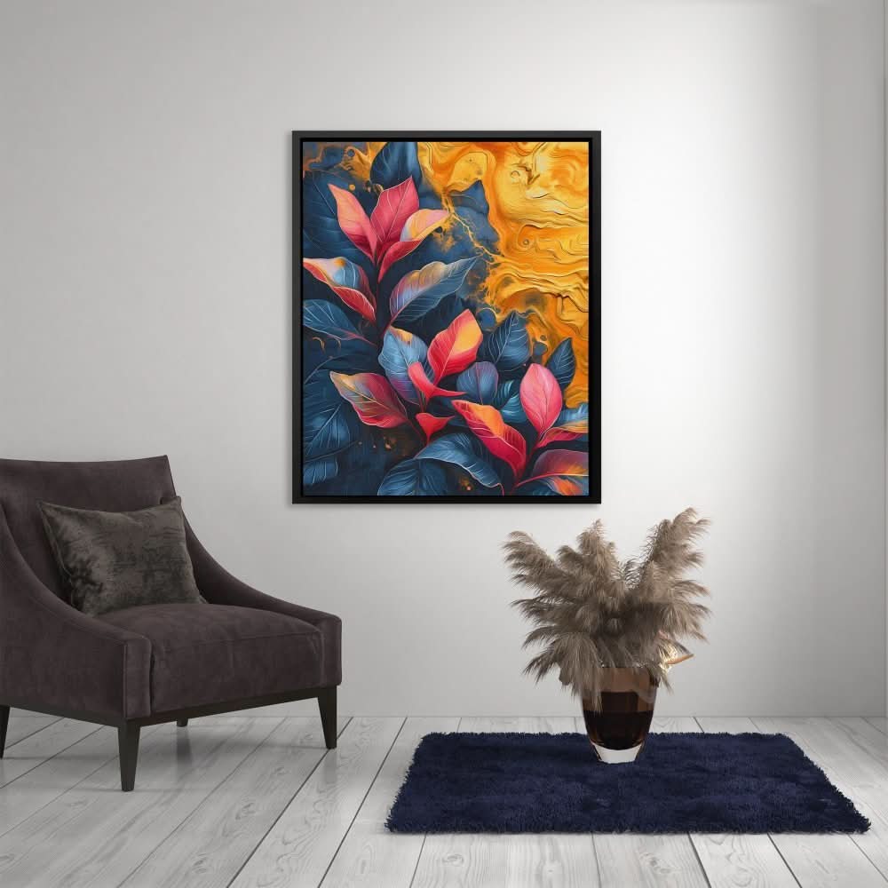 Enchanted Echoes - Nature Wall Art in Black Frame
