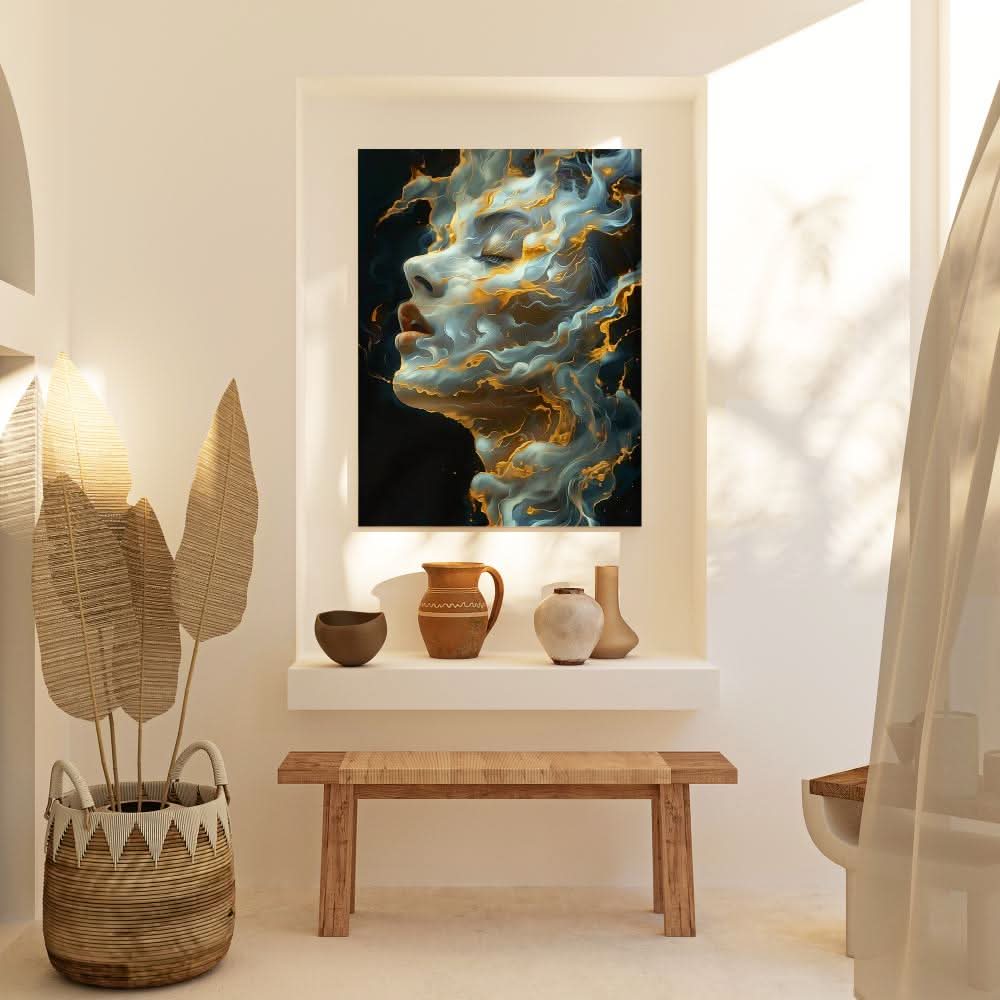 Enchanted Soul - Dark Academia Wall Art in Black Frame