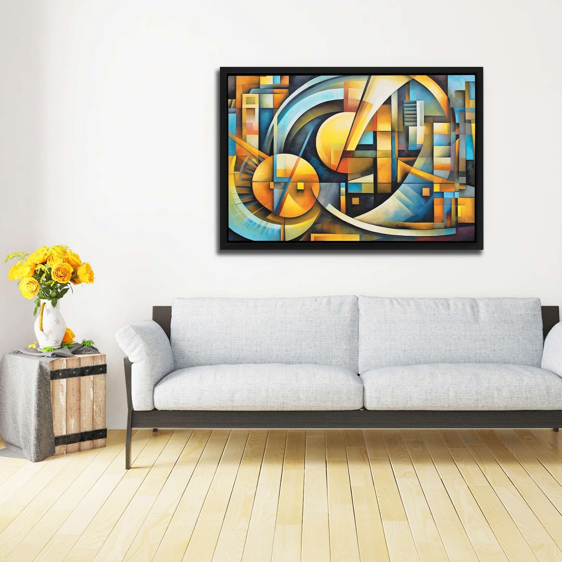 Enigmatic Flow - Gold Wall Art