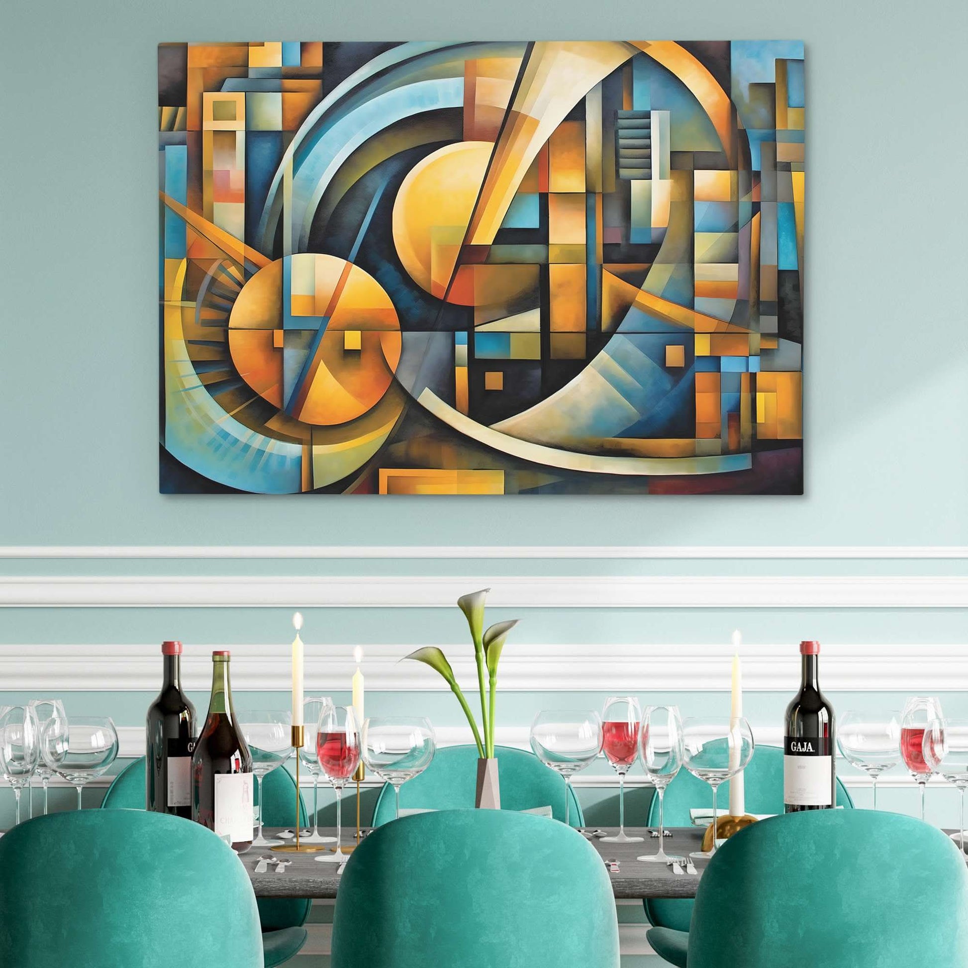 Enigmatic Flow - Gold Canvas Print