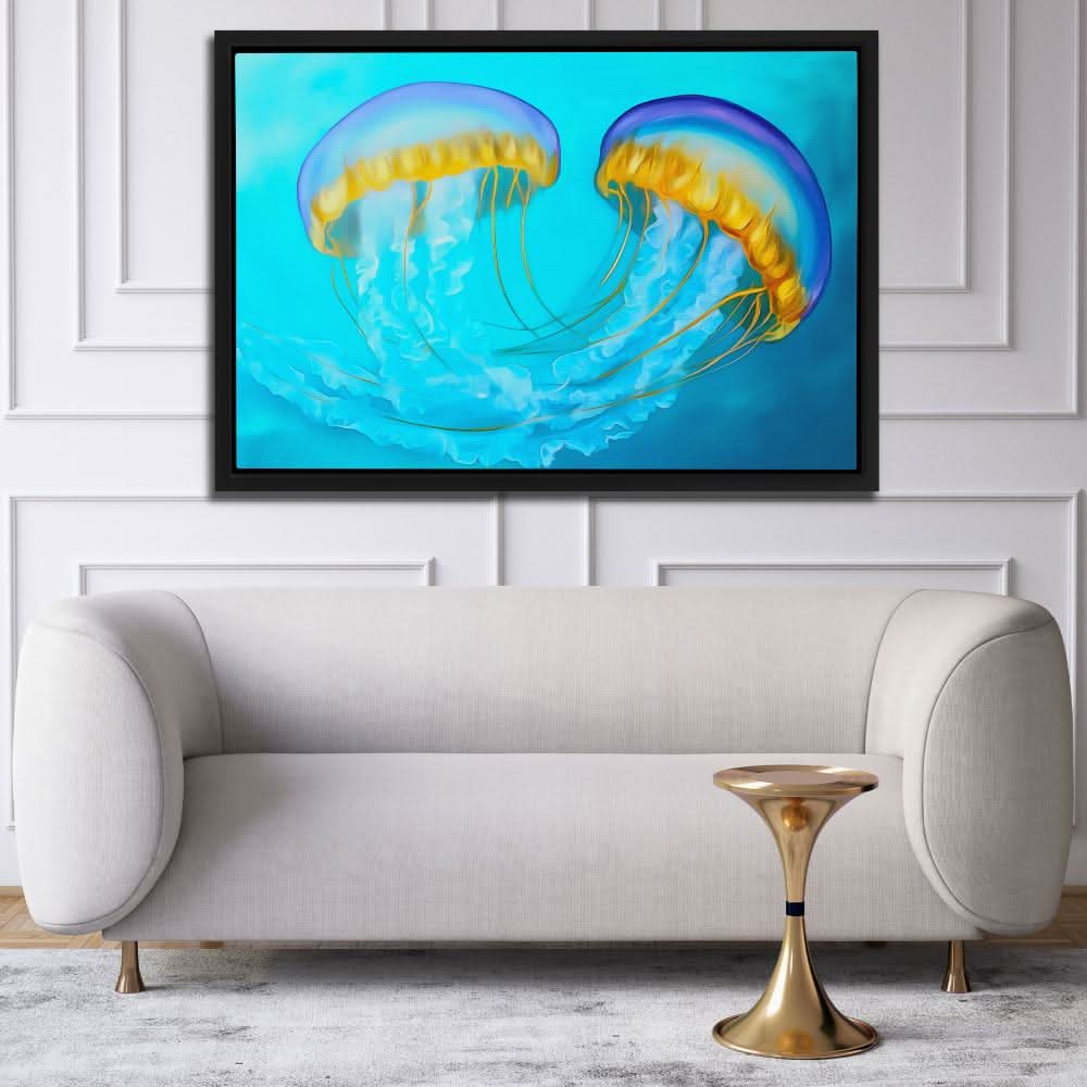 Entangled Jellyfish - Blue Wall Art for Lounge