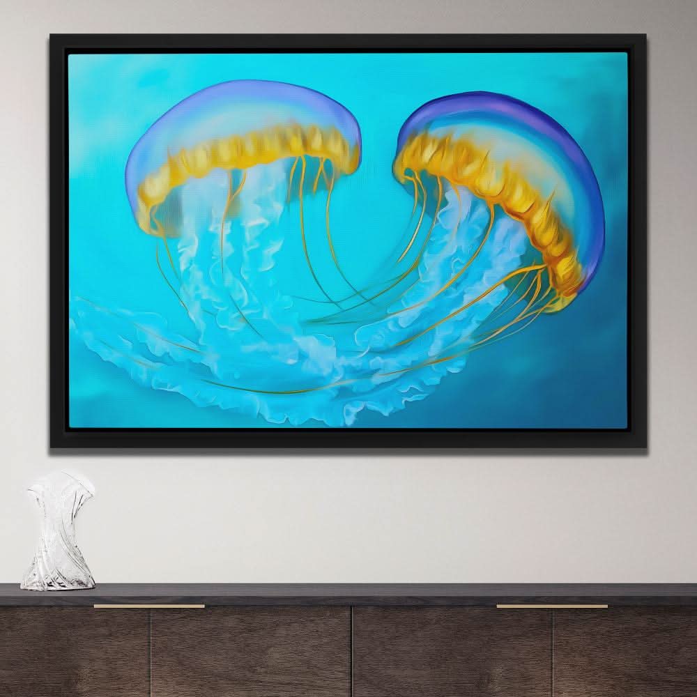 Entangled Jellyfish - Oversized Beach House Canvas Wall Art